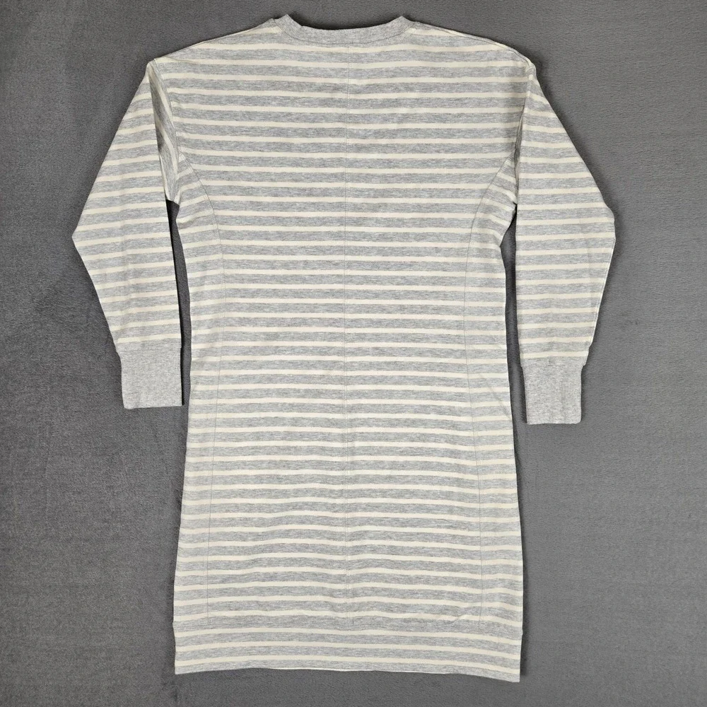 Vineyard Vines Dress Womens 2XS Relgan Sleeve Cotton Knit Striped Gray White NWT